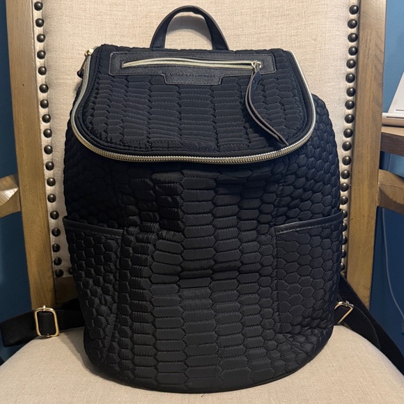 Aimee Kestenberg Handbags - Aimee Kestenberg Quilted “Sardinia” Nylon Black Backpack
